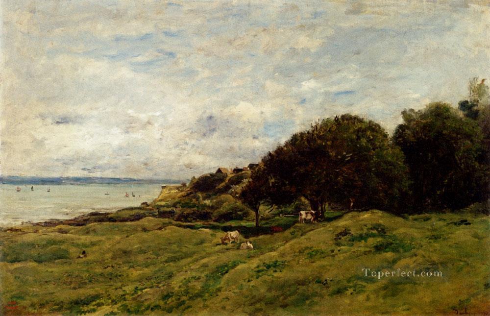 Les Graves Pres De Villerville Barbizon Impressionism landscape Charles Francois Daubigny scenery Oil Paintings